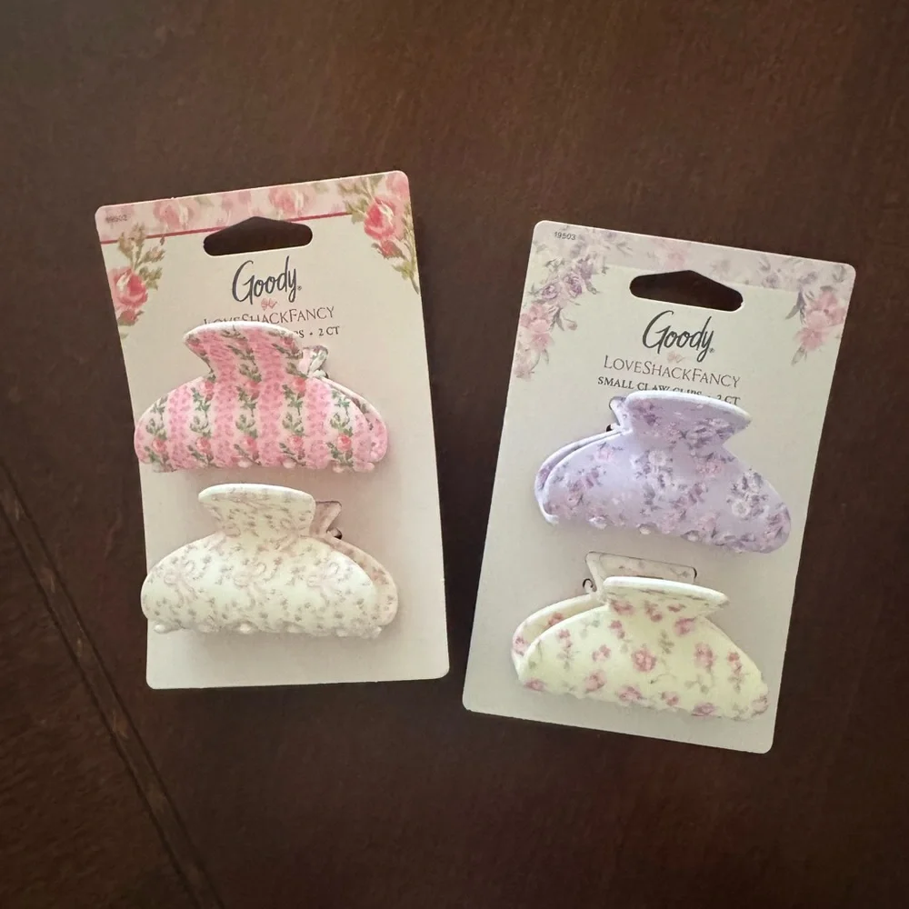 LoveShack Fancy x Target Goody Floral Small Jaw Clip Sets